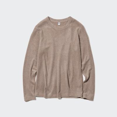 Uniqlo - Heattech Fleece Crew Neck - Beige - XL