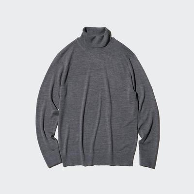 Uniqlo - Wool Turtleneck Jumper - Gray - XXS