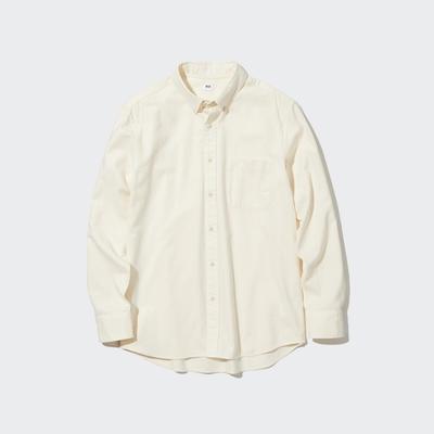 Uniqlo - Cotton Flannel Regular Fit Shirt - Off White - XL