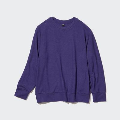 Uniqlo - Soft Knit Fleece Crew Neck - Purple - XS