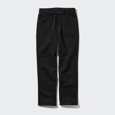 Uniqlo - Cotton Slim Fit Straight Ankle Jeans - Black - 29inch