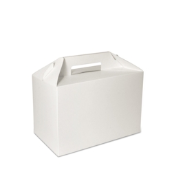 125 Lunchboxen Lunchpaket Transportbox weiß 26,5x12,8x18cm Image