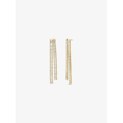 Michael Kors Precious Metal-Plated Brass Baguette Drop Earrings Gold One Size