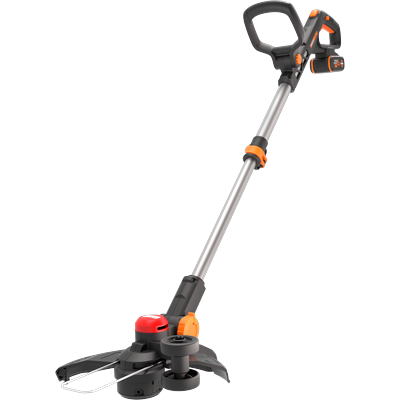 Akku-Rasentrimmer WORX "Nitro WG173E", bunt (schwarz, orange), Motorsensen, 3-IN-1 Funktion, bürstenloser Motor, inkl. Akku und Ladegerät
