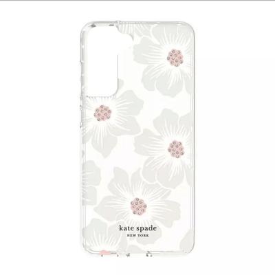 Kate Spade Cell Phones & Accessories | Kate Spade New York Hollyhock Floral Clear/Cream Phone Case For Galaxy S21+5g | Color: White | Size: Os