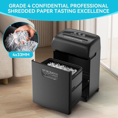 Paper Shredder 18 Sheet High Security Level P-4 Heavy Duty Paper Card Shredder - 13.78