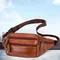 Sac banane multicouche pour homme, sac de téléphone de voyage étanche, sac à main à fermeture éclair, cuir PU, grande capacité, mode