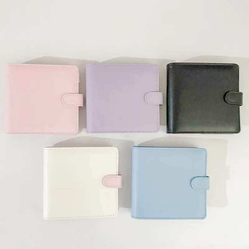 A7 carré Macaron rose PU cuir bricolage classeur cahier couverture Agenda Agenda planificateur papier couverture école papeterie