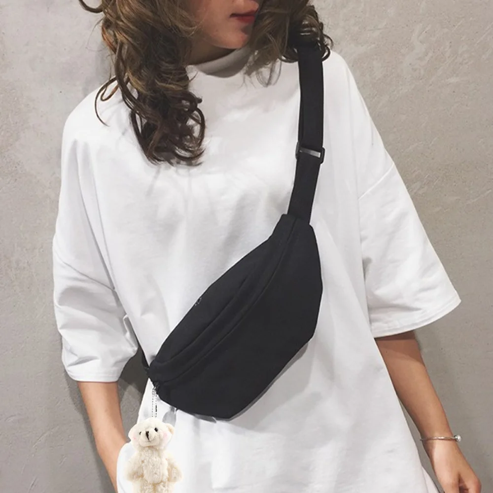 Sac de ceinture en toile pour femmes, sac à bandoulière, sac à bandoulière, sac banane, accessoires de voyage en plein air, mode 2022