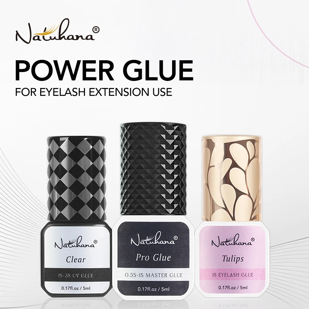 NATUHANA Blumenduft-Wimpernkleber, Tulpenduftkleber für Wimpern, 1 Sekunden, schnell trocknend, starker Kleber für falsche Wimpernverlängerung Image