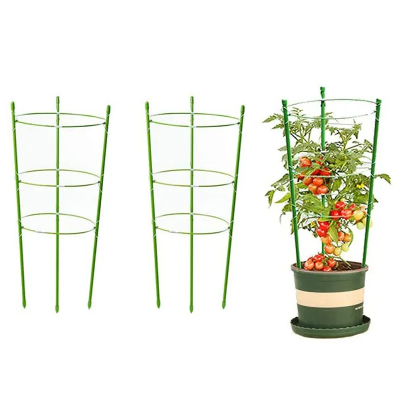 1/2pcs Garten pflanze Unterstützung Pfahl Stapel Rahmen Kunststoff Blumen ständer Halter Befestigungs stange Bonsai Werkzeug für Gewächshaus Tomaten Pfingstrose Käfig Image