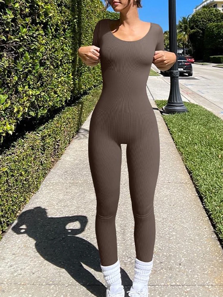 Combinaison de Yoga pour femmes, body de sport sans couture, vêtements de sport à la mode, barboteuse de Yoga