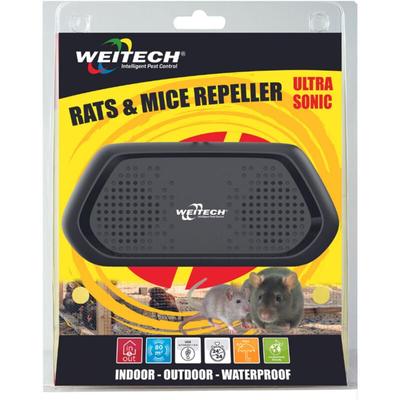 Weitech - Ultraschall-Ratten- und Mäusevertreiber (Innen - Außen - Wasserdicht)