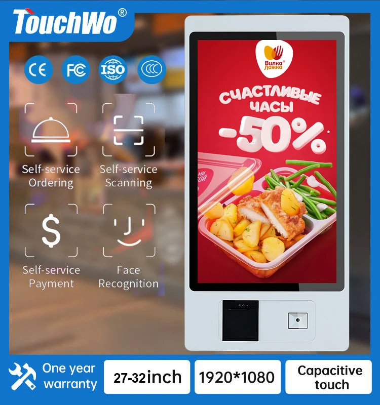 TouchWo-Puzzles à écran tactile, kiosque de billets, de paiement, de commande, en libre service, pour PC, Windows/Android OS, 27 32 pouces