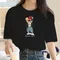 T-shirt femmes 2024HIPHOP ours imprimé T-shirt Y2K dessin animé impression vêtements mode graphique T-shirt haut dames imprimer femmes T-shirt