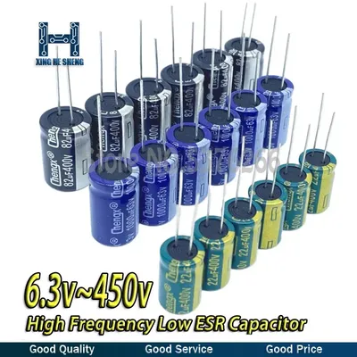 Hochfrequenz-Elektrolytkondensator 6,3 V 10 V 16 V 25 V 35 V 50 V 400 V 450 V 22 UF 100 UF 220 UF Image