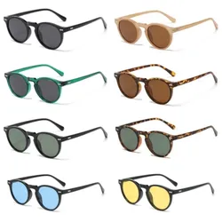 Lunettes de soleil polarisées rondes rétro pour hommes et femmes, mode Vintage, lunettes de conduite, voyage en plein air, UV400, lunettes de cyclisme