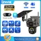 Linook v380, 10x, 4K double objectif, webcam de sécurité extérieure, CCTV solaire wifi sans fil,