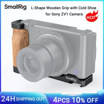 SmallRig ZV1 L-förmiger Holzgriff mit Kaltschuh für Sony ZV1 Kamera L-Halterungsplatte mit Handgriff Vlogging-Kameraplatte – 2936