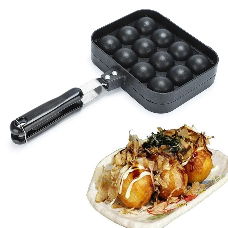 Aebleskiver-Poêle à crêpes antiarina pré-assaisonnée Tokyo , gril à boules de pieuvre pour crêpes exécutives, outil de cuisine,ustensile de cuisines,marmite de cuisine,poele cuisine,ustensil de