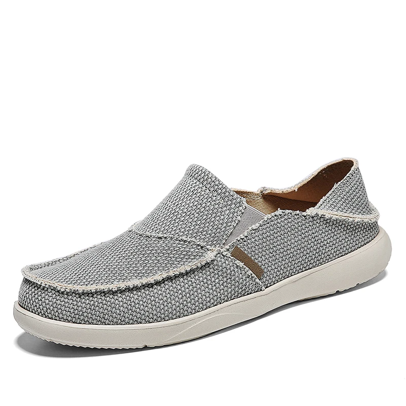 2024 sommer Männer Leinwand Schuhe Espadrilles Atmungsaktive Casual Schuhe Männer Müßiggänger Komfortable Ultraleicht Faul Boot Schuhe Große Größe 47