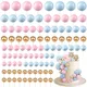 20 pezzi palline cake topper rosa blu oro palline per torta decorazione di cottura compleanno matrimonio anniversario torta plettri inserto toppers decor
