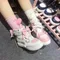 Stile coreano Harajuku alto aiuto Bowknot principessa Kawaii ragazza scarpe da donna Tea Party Cos Loli scarpe da donna a testa tonda