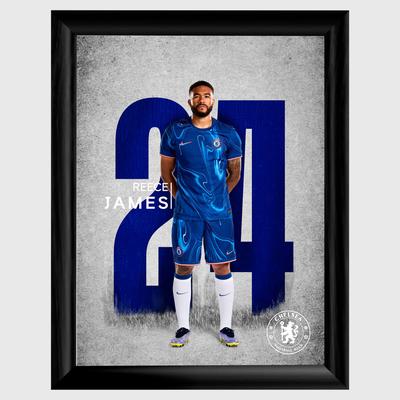 Chelsea Reece James 2024-25 Druck – gerahmt – 16 x 12 Zoll Image