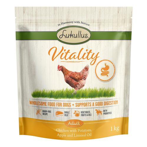 Lukullus Vitality Unterstützung der Verdauung: Huhn (getreidefrei) - Sparpaket: 5 x 1 kg