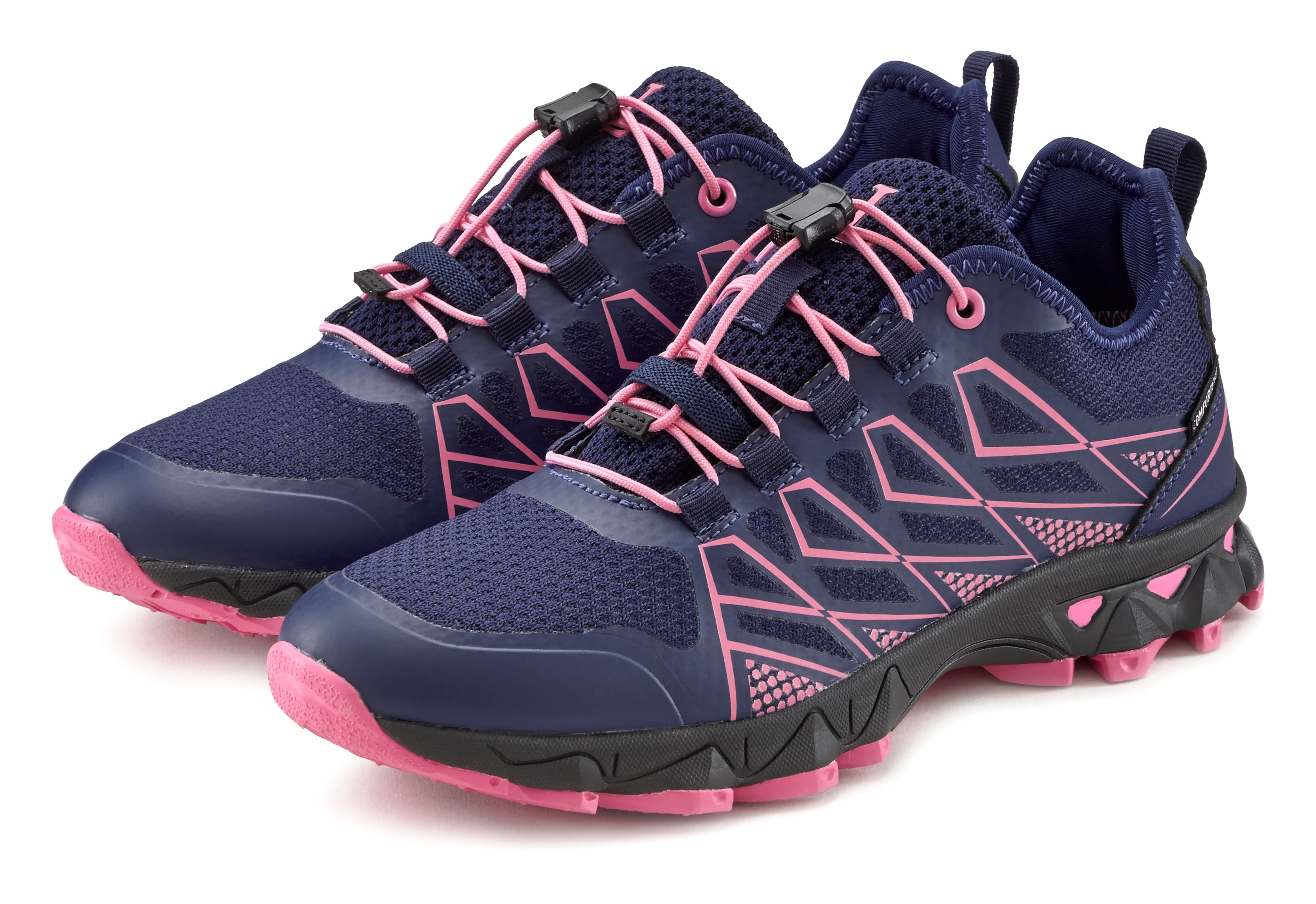 Sneaker LASCANA ACTIVE "Outdoorschuh, Halbschuh, Trekkingschuh, Wanderschuhe", Damen, Gr. 41, blau (blau, pink), Obermaterial: 100% Synthetik. Decksohle: 100% Textilmaterial. Futter: 100% Textilmaterial. Laufsohle: 100% Synthetik, mehrfarbig, Schuhe...