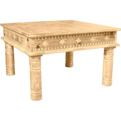 Couchtisch SIT "Lakadee", beige (natur), B:70cm H:40cm T:70cm, Tische, mit wunderschönen Schnitzereien Image
