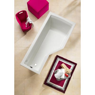 Badewanne OTTOFOND "Cello", weiß, B:80cm H:45cm L:170cm T:80cm, Sanitäracryl, Badewannen, mit Fußgestell und Ablaufgarnitur