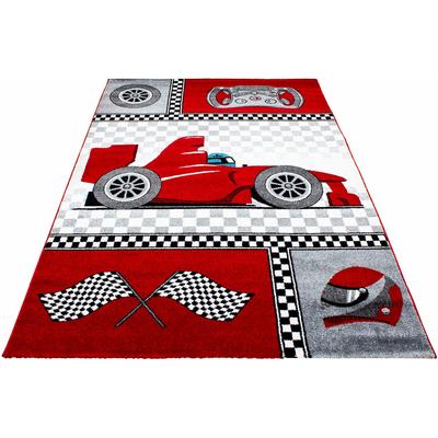 Kinderteppich AYYILDIZ TEPPICHE "Kids 460" Gr. 4, rot, B:160cm H:12mm L:230cm, Kunstfaser, Teppiche, Kurzflor, Motiv Ren