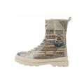 Stiefelette DOGO "Gisele Schnürstiefel Boots Red Fox Damen Stiefeletten", Damen, Gr. 37, Normalschaft, braun (beige, braun), Lederimitat, Schuhe, Handgefertigt