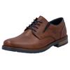 Schnürschuh RIEKER, Herren, Gr. 45, braun (braun, used), Leder, elegant, Schuhe, mit Stretch, Freizeitschuh, Halbschuh, Schnürschuh
