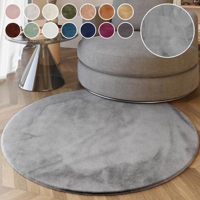 Hochflor-Teppich ESPRIT "Alice ESP-4377 Kunstfell" Gr. 10, grau, H:25mm Ø:200cm, Kunstfaser, Teppiche, Kaninchenfell-Haptik, besonders weich und dicht, für alle Räume Image