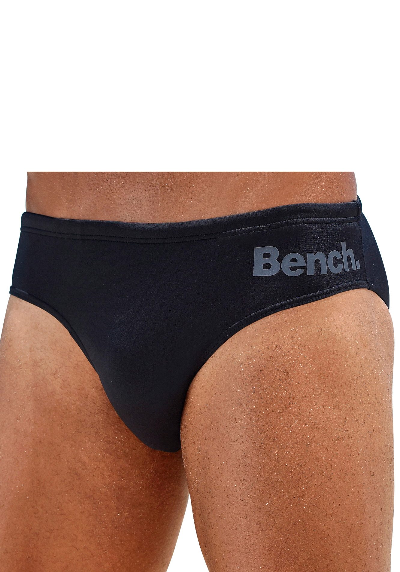 Badeslip BENCH., Herren, Gr. 8, N-Gr, schwarz, Polyamid, unifarben, Badehosen, klassischer Stil, mit Innenkordel Image