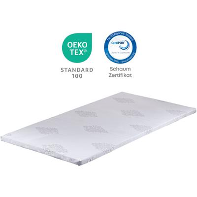 Topper YATAS BEDDING "Visco", weiß, B:90cm H:4cm L:200cm, Viscoschaum, Topper