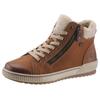 Winterboots REMONTE, Damen, Gr. 40, braun (braun, beige), Leder, Textil, Fellimitat, sportlich, Schuhe, Schnürboots, Stiefelette, Casual-Boots mit Tex-Ausstattung