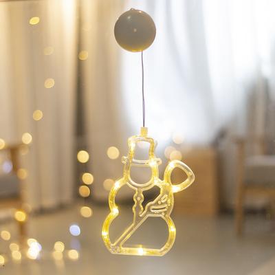 LED Night Light Bell Santa Claus Angel Decoration Light 3D Night Light Birthday Window Curtain Decoration Christmas Wedding Home Party Decoration 1 Set Suction Cup