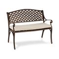 Blumfeldt - Pozzilli an Set banc de jardin + coussins de siège cuivre & beige