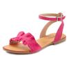 Sandale LASCANA "Sommerschuh", Damen, Gr. 36, pink, Obermaterial: 100% Ziegenleder. Futter: 100% Schweinsleder. Decksohle: 100% Rindsleder. Laufsohle: 100% Synthetik, unifarben, modisch, Schuhe Riemchensandale, Sandalette, Sommerschuh aus...