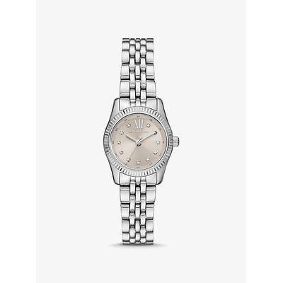 Michael Kors Petite Lexington Pavé Silver-Tone Watch Silver One Size