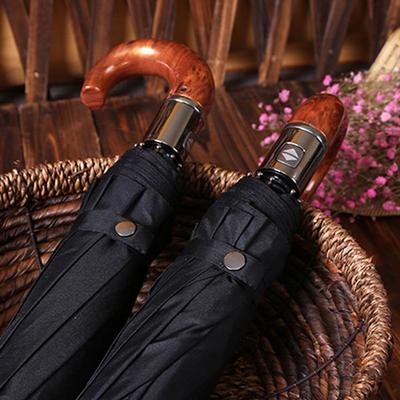 TEMU Classic Umbrella Men Automatic Fully Strong Windresistant 3 Folding Rain Business Travel Sunshade Image