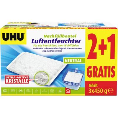 UHU - Luftentfeuchter Nachfüllbeutel 450g 2+1 gratis Luftentfeuchter