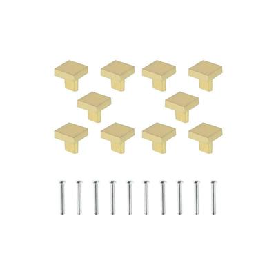10 Stück Schrankknöpfe, Quadratischer Schubladenknöpfe mit Schrauben Möbelgriffe 25mm Türknauf für Image