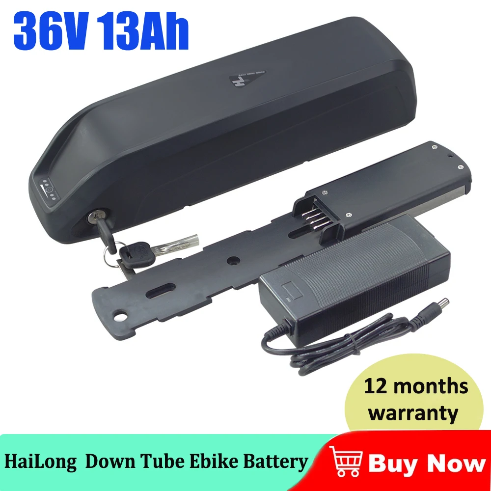 Hailong Akku 36V 48V 10,4Ah 13Ah 15Ah für Makadam E-Trac Ebike Akku Max 30A BMS 350W 500W 600W 1000W BBS02 4Pins Halter Image