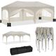 Gazebo da Giardino 3 x 6 m, Impermeabile Protezione uv, per Matrimonio Eventi e Barbecue, Beige
