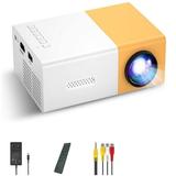 JunYeShi Clearance Home Cinema Projector 1080P Mini Projector USB HDMI AV Portable HD LED Projector Home theater Small Projector Multimedia Projector