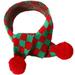 COSLUS Pet Christmas Scarf Knitting Cat Scarf Xmas Woolen Yarn Scarf Warm Pet Scarf Christmas Snowflake Scarf